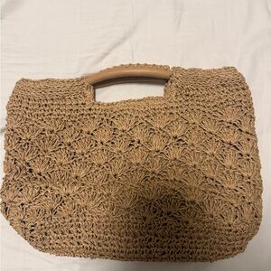 Banana Republic Tan Woven Handbag